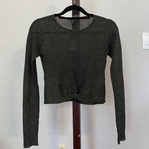 Long Sleeve Guess Crop Top